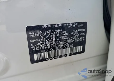 2025 Subaru Forester Sport z USA, uszkodzony, nr VIN JF2SLDHC7SH509384